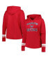 ფოტო #1 პროდუქტის Women's Red Washington Capitals Colorblock Plus Size Pullover Hoodie Jacket