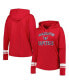 Фото #1 товара Women's Red Washington Capitals Colorblock Plus Size Pullover Hoodie Jacket