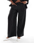 Фото #2 товара ASOS DESIGN Curve relaxed dad trouser with 5 pocket detail co-ord in black stripe