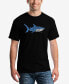 ფოტო #1 პროდუქტის Men's Daddy Shark Word Art Short Sleeve T-shirt