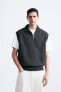 Zip-up gilet with collar