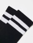 Фото #2 товара Jack & Jones 3 pack striped tennis socks in black