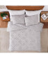 Фото #3 товара 3PCS Cotton Chenille Clipped Duvet Cover Set, Full/Queen
