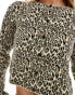 Фото #7 товара ASOS DESIGN crew neck cardigan in leopard print