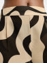 Фото #4 товара New Look marble print beach trousers in black pattern
