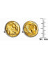 Gold-Layered Buffalo Nickel Bezel Coin Cuff Links