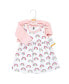 Фото #2 товара Toddler Girls Cotton Dress and Cardigan Set, Modern Rainbow