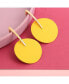 Women's Yellow Circular Drop Earrings