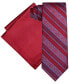 Фото #1 товара Men's Textured Stripe Tie & Pocket Square Set