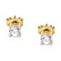 Фото #2 товара Gold-plated earrings with clear zircons Silver LPS01AWV13