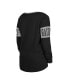 ფოტო #3 პროდუქტის Women's Black Las Vegas Raiders Lace-Up Notch Neck Long Sleeve T-shirt