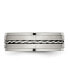 ფოტო #2 პროდუქტის Stainless Steel Brushed and Polished Twisted 7mm Band Ring