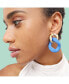 Women's Blue Chain-link Drop Earrings