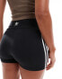 Фото #3 товара adidas Originals Adicolour 3 stripe booty shorts in black