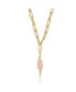 ფოტო #3 პროდუქტის Gigi Girl Elegant Young Adults 14K Gold Plated with Colored Cubic Zirconia Charm Necklace