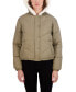 Фото #4 товара Women's Junior's Faux Fur Lined Puffer Jacket with Hood