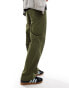 Jack & Jones bill wide fit carpenter trouser in khaki