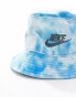 Nike Club bucket hat in blue tie dye