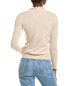 Sofiacashmere Ruffle Mock Neck Mesh Stitch Cashmere Sweater Women's