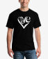 Men's Word Art Script Love Heart T-shirt Черный, S - фото #1