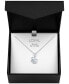 ფოტო #4 პროდუქტის Diamond Accent Paw Pendant Necklace in Sterling Silver, 16" + 2" extender