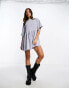 Фото #2 товара ASOS DESIGN cord t-shirt dress in ice blue