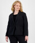 Фото #8 товара Plus Size Crepe One-Button Blazer