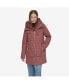 Фото #1 товара Islee Quilted Womens's Puffer Coat With Popcorn Sherpa Trimming and Removable Hooded Bib