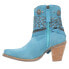 Dingo Bandida Paisley Studded Round Toe Cowboy Booties Womens Blue Casual Boots 9 - фото #3