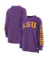 ფოტო #1 პროდუქტის Women's Purple LSU Tigers Plus Size Two-Hit Canyon Long Sleeve T-shirt