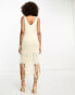 Фото #5 товара Y.A.S crochet maxi dress with fringe hem detail in cream