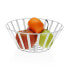 Fruit Bowl Versa White Steel (25 x 10 x 25 cm)