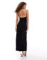 Weekday Astrid halter neck maxi dress in black exclusive to ASOS