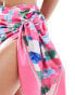 Фото #2 товара Vero Moda large satin sarong in bright watercolour print