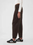 High Rise Corduroy Tapered Ankle Trousers