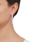 ფოტო #2 პროდუქტის Cubic Zirconia Linear Drop Earrings in Sterling Silver