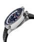 ფოტო #2 პროდუქტის Men's Wallabout Navy Blue Leather Watch 44mm