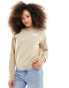 Levi's – Sweatshirt in Hellbraun mit kleinem Fledermaus-Logo