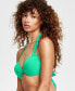 Фото #3 товара Juniors' Strappy Underwire Push-Up Bikini Top, Created for Macy's