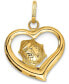 ფოტო #3 პროდუქტის Ladybug Heart Charm Pendant in 14k Gold