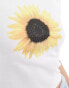 ASOS DESIGN baby tee with sunflower graphic in white