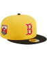 ფოტო #1 პროდუქტის Men's Yellow, Black Boston Red Sox Grilled 59FIFTY Fitted Hat