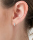 ფოტო #2 პროდუქტის Diamond Baguette Hoop Earrings (1/2 ct. t.w.) in 10k Gold