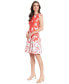 Women's Printed Cap-Sleeve Fit & Flare Dress