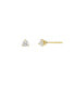 ფოტო #1 პროდუქტის 3 Prong Diamond 14K Yellow Gold Stud Earrings