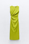 Фото #2 товара Платье миди со сборками по бокам ZARA