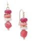 Gold-Tone Stacked Mixed Bead Drop Earrings, Created for Macy's