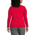 Фото #6 товара Plus Size Cotton Rib Long Sleeve Crewneck T-Shirt