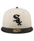Фото #4 товара Men's Cream Chicago White Sox Game Night Leather Visor 59Fifty Fitted Hat