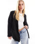 Фото #4 товара ASOS DESIGN jersey slouchy suit blazer in black